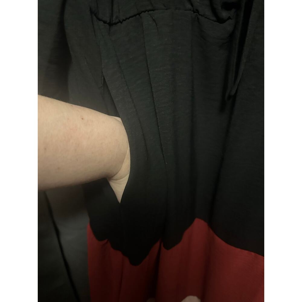 Plus Size 2X 18 - 20 BloomChic Color Block Stripe Midi Dress with Pockets - Picture 5 of 11